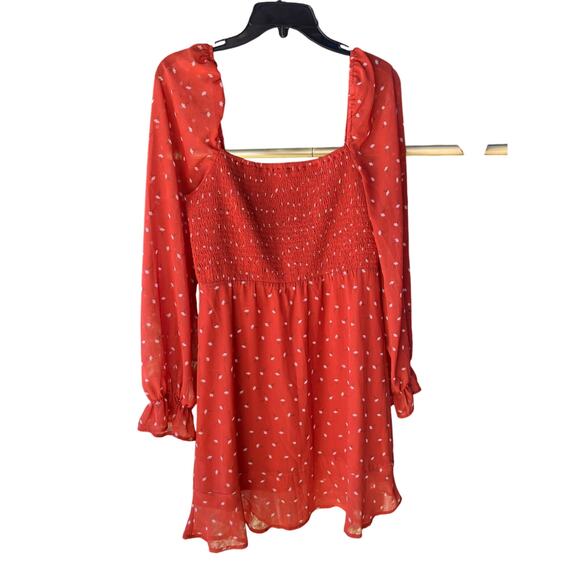 Blue Rain Boho Dress Terracotta Flower Print Large - Picture 1 of 6